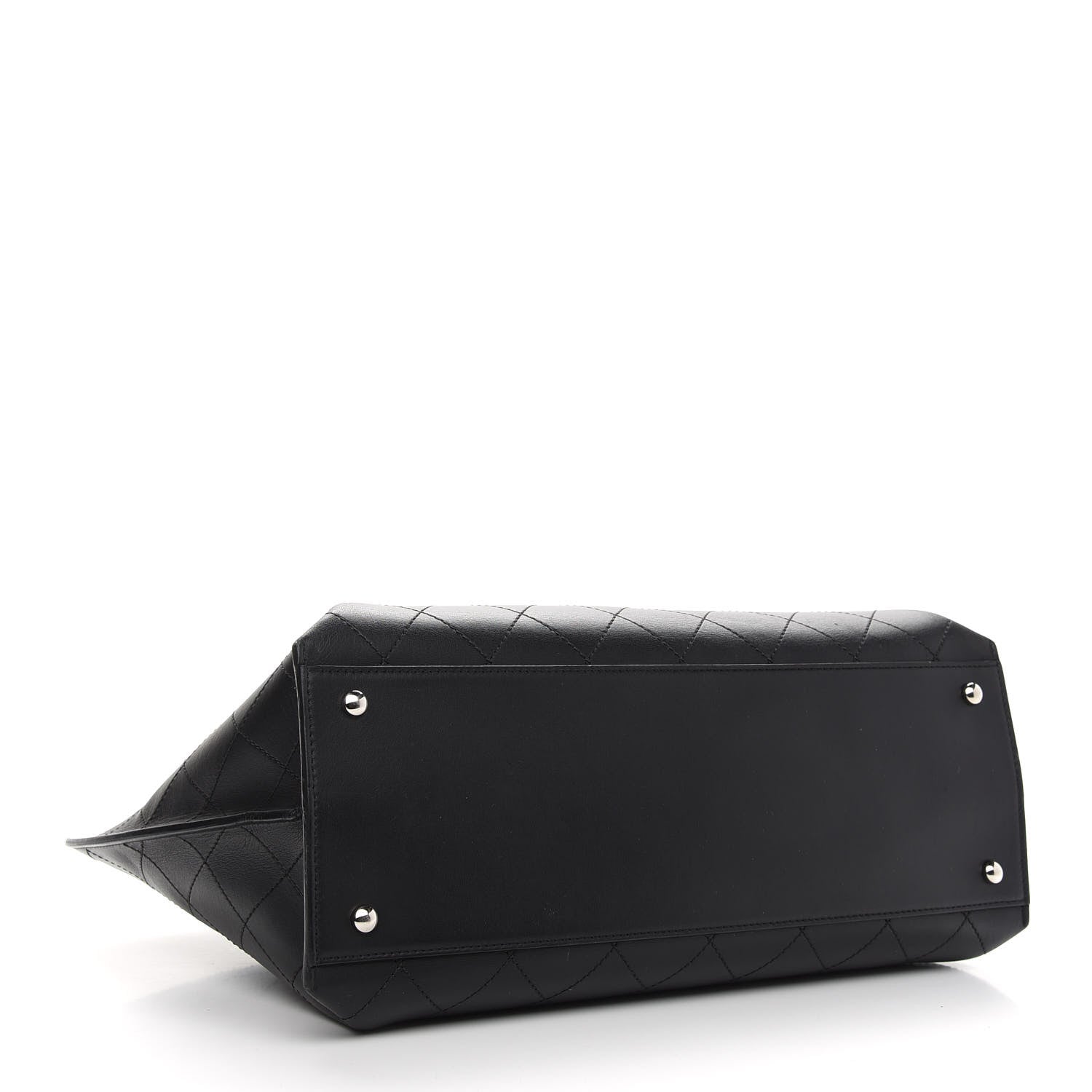 Chanel Calfskin Stitched Shopping Tote Black 3 of 8