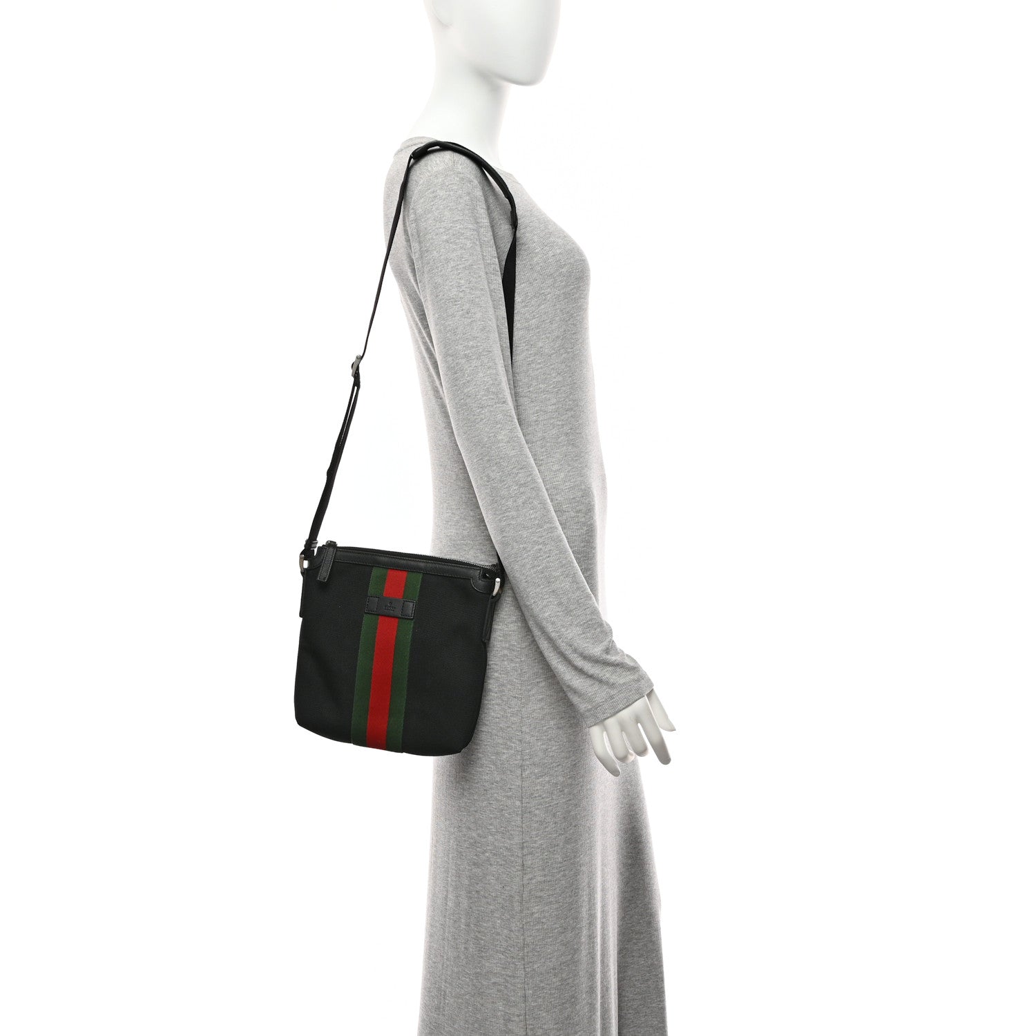 Gucci Canvas Web Messenger Bag Black 2 of 11