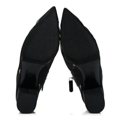Chanel Mesh Grosgrain Camellia Short Boots 39.5 Black 5 of 8