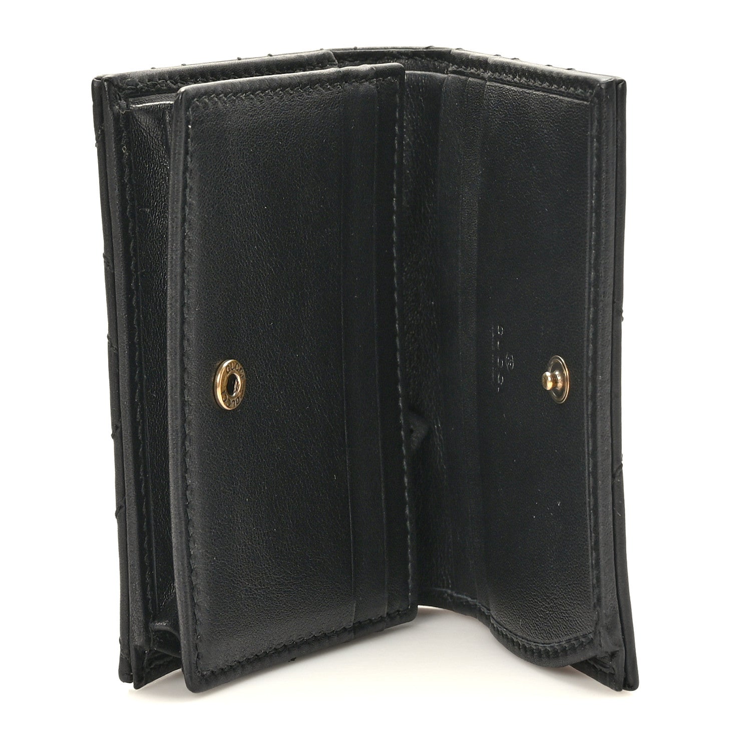 Gucci Calfskin Matelasse GG Marmont Card Case Wallet Black 5 of 9