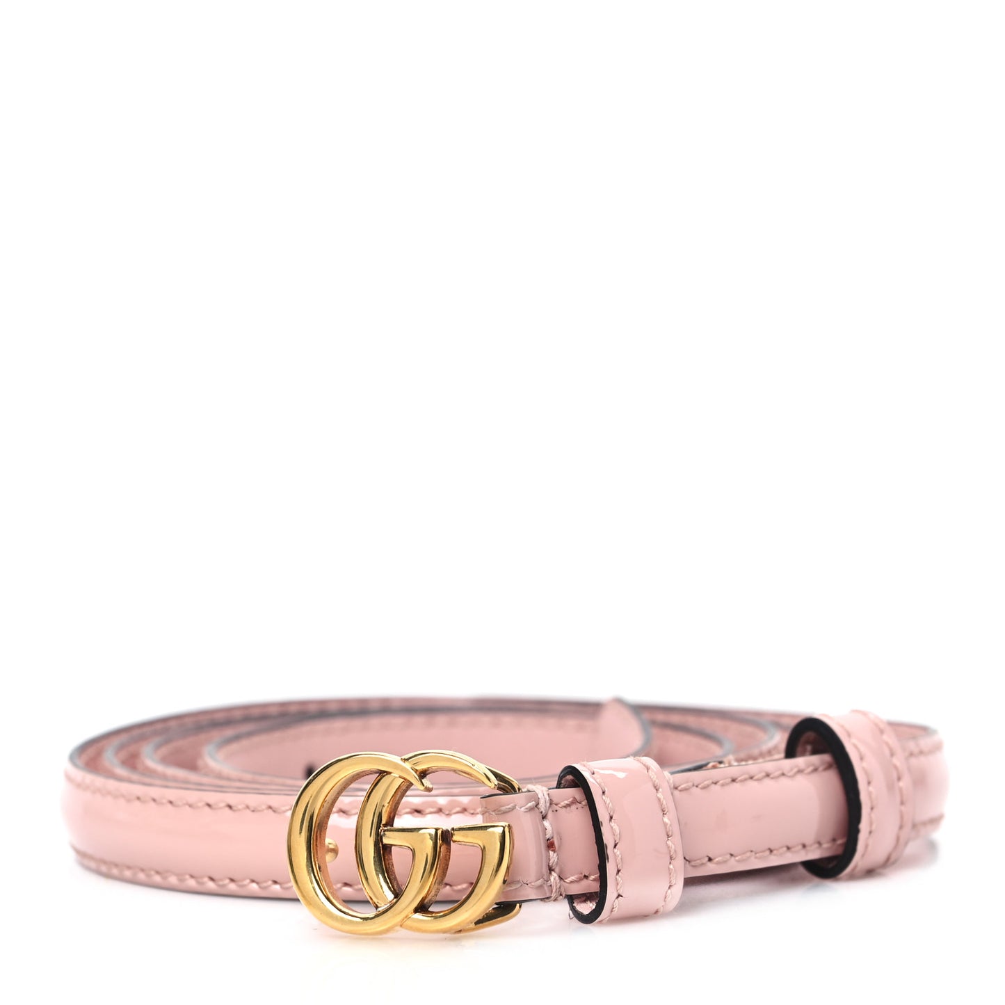 Patent Double G Thin Belt 100 40 Powder Pink