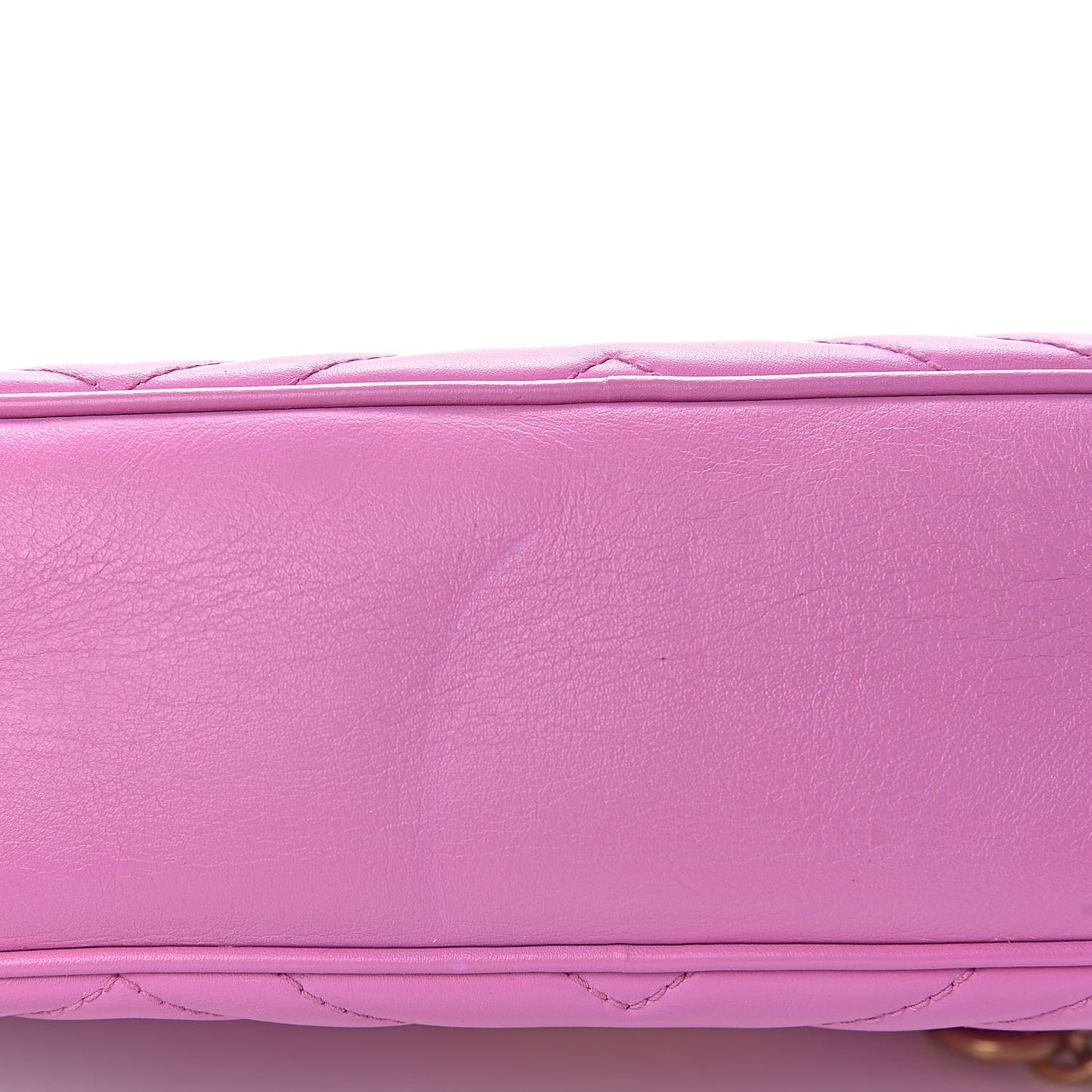 Calfskin Matelasse Small GG Marmont Chain Shoulder Bag Candy Mousse