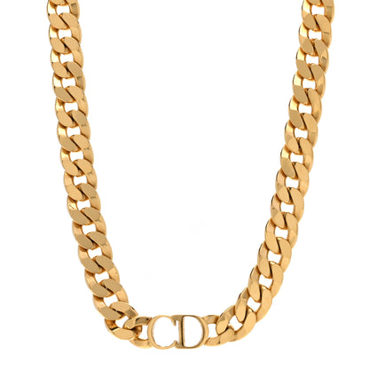 Christian Dior Metal Danseuse Etoile Chain Choker Necklace Gold 1 of 4