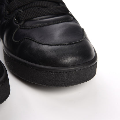 Gucci Nylon Calfskin Mens High Top Sneakers 8.5 Black 10 of 11
