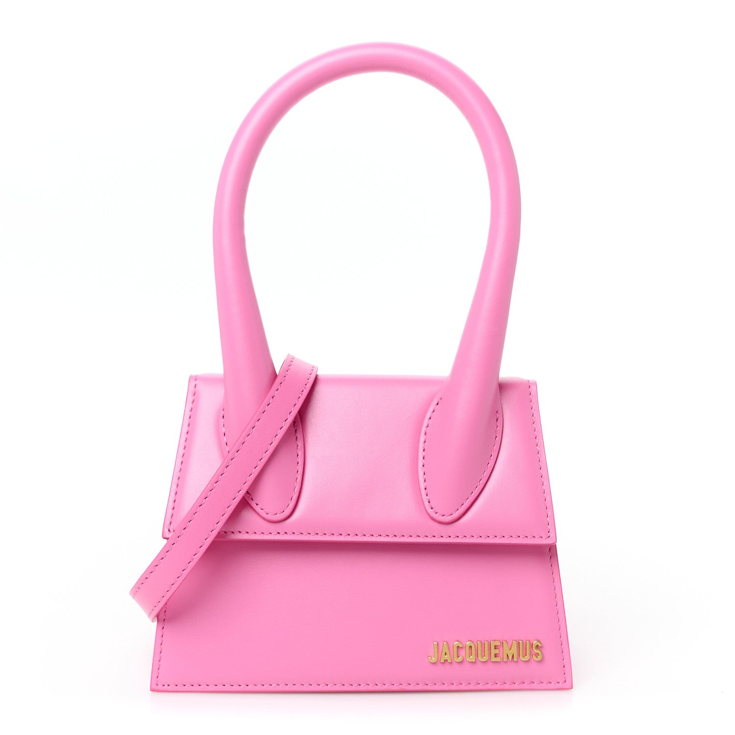 Jacquemus Smooth Calfskin Le Chiquito Moyen Neon Pink 1 of 8