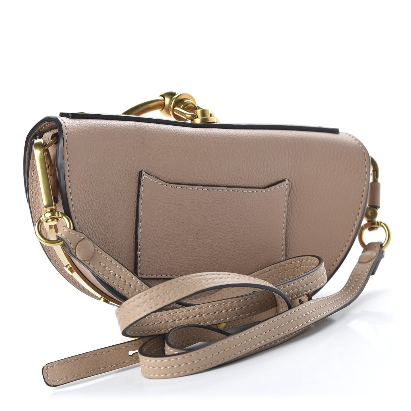 Calfskin Small Nile Bracelet Minaudiere Bag Biscotti Beige