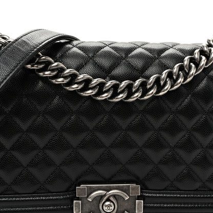 Chanel Caviar Quilted Medium Boy Flap Black 8 of 10