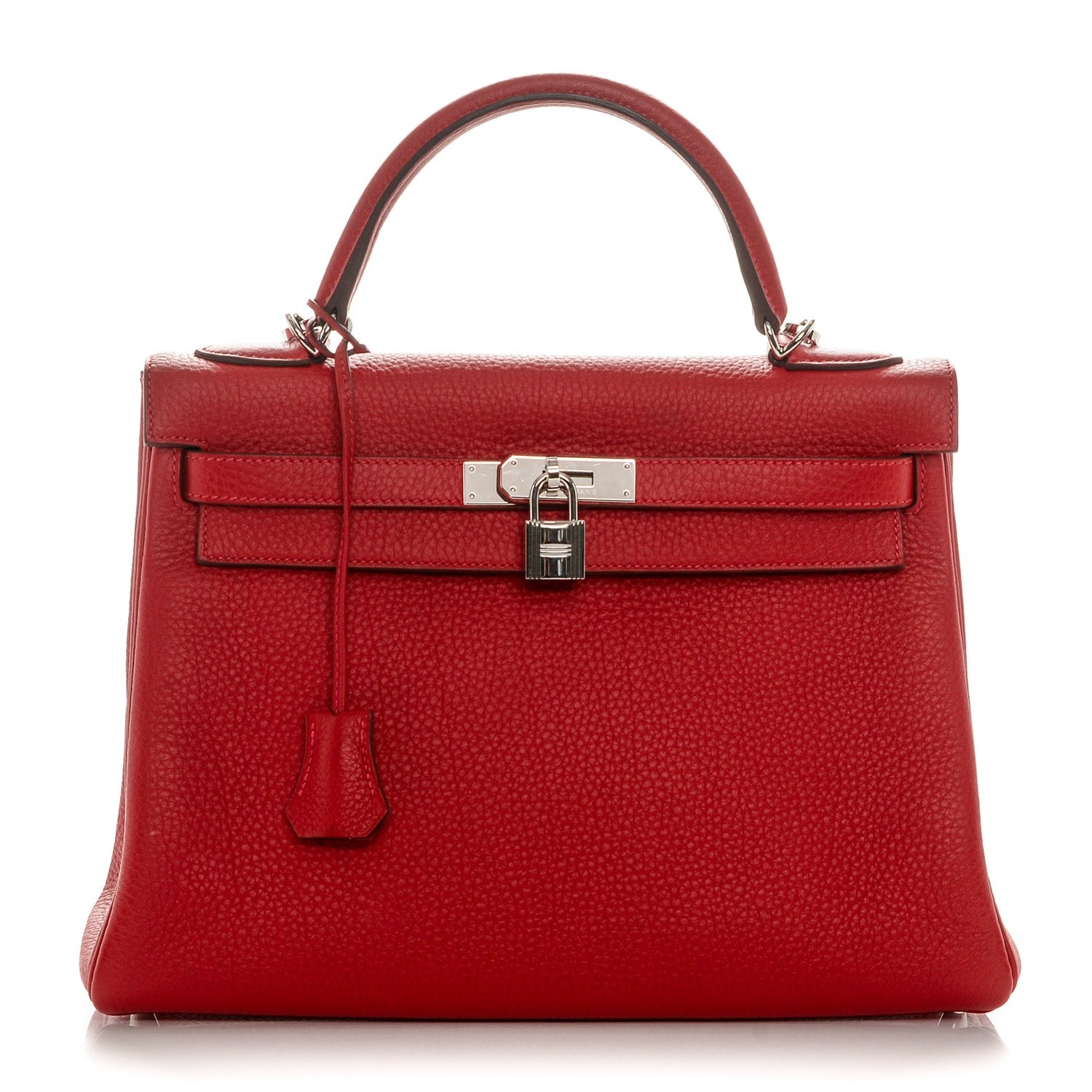 Hermes Taurillon Clemence Kelly Retourne 32 Rouge Casaque 1 of 8