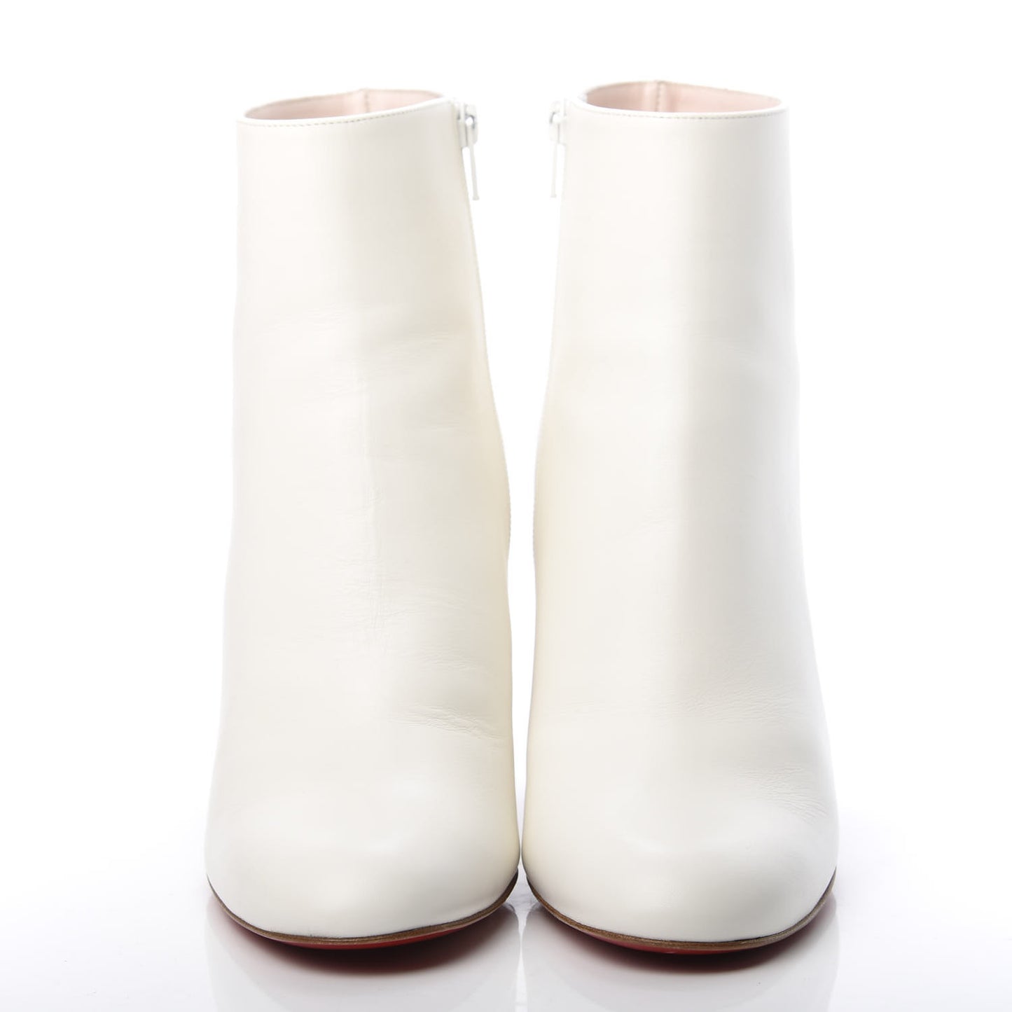 Smooth Calfskin Suzi Folk 85 Ankle Boots 40.5 White