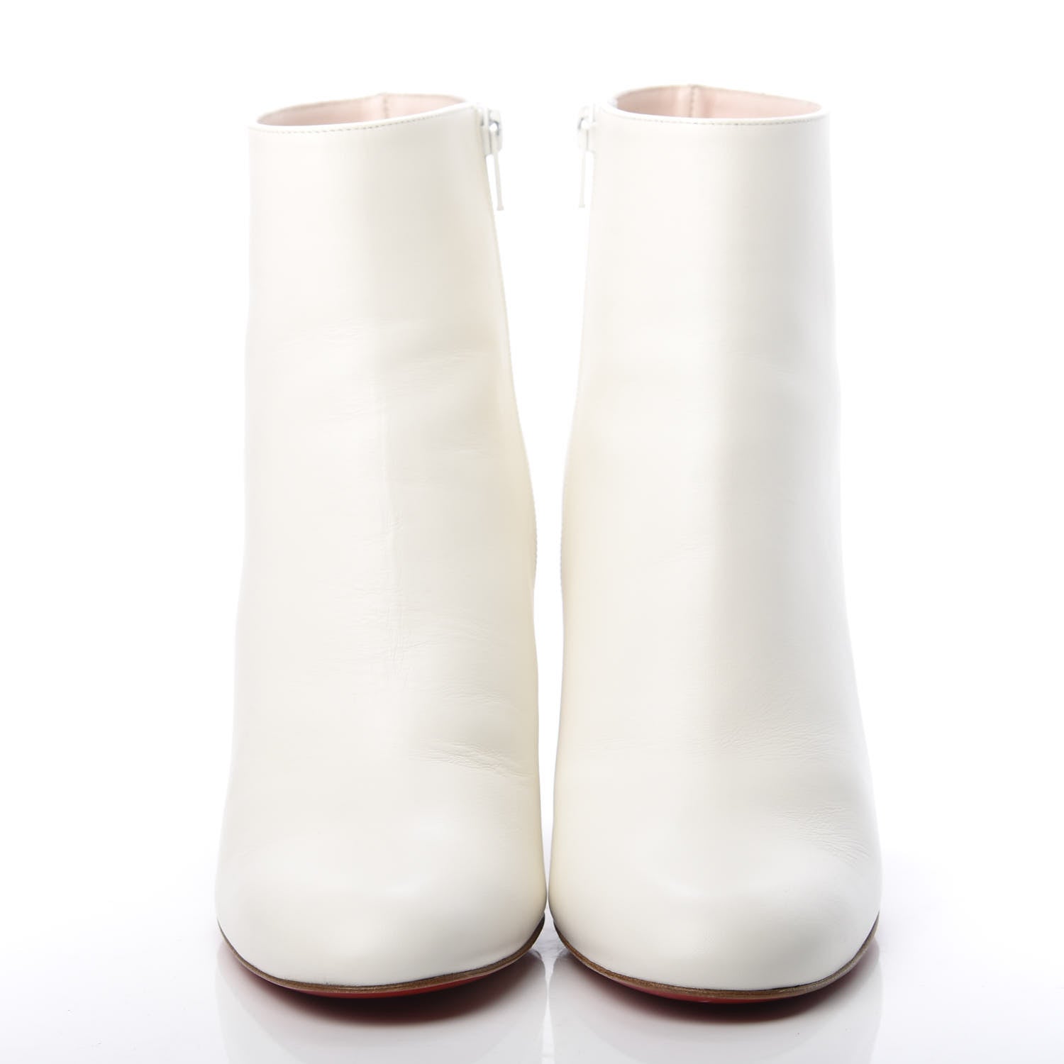 Christian Louboutin Smooth Calfskin Suzi Folk 85 Ankle Boots 40.5 White 2 of 11