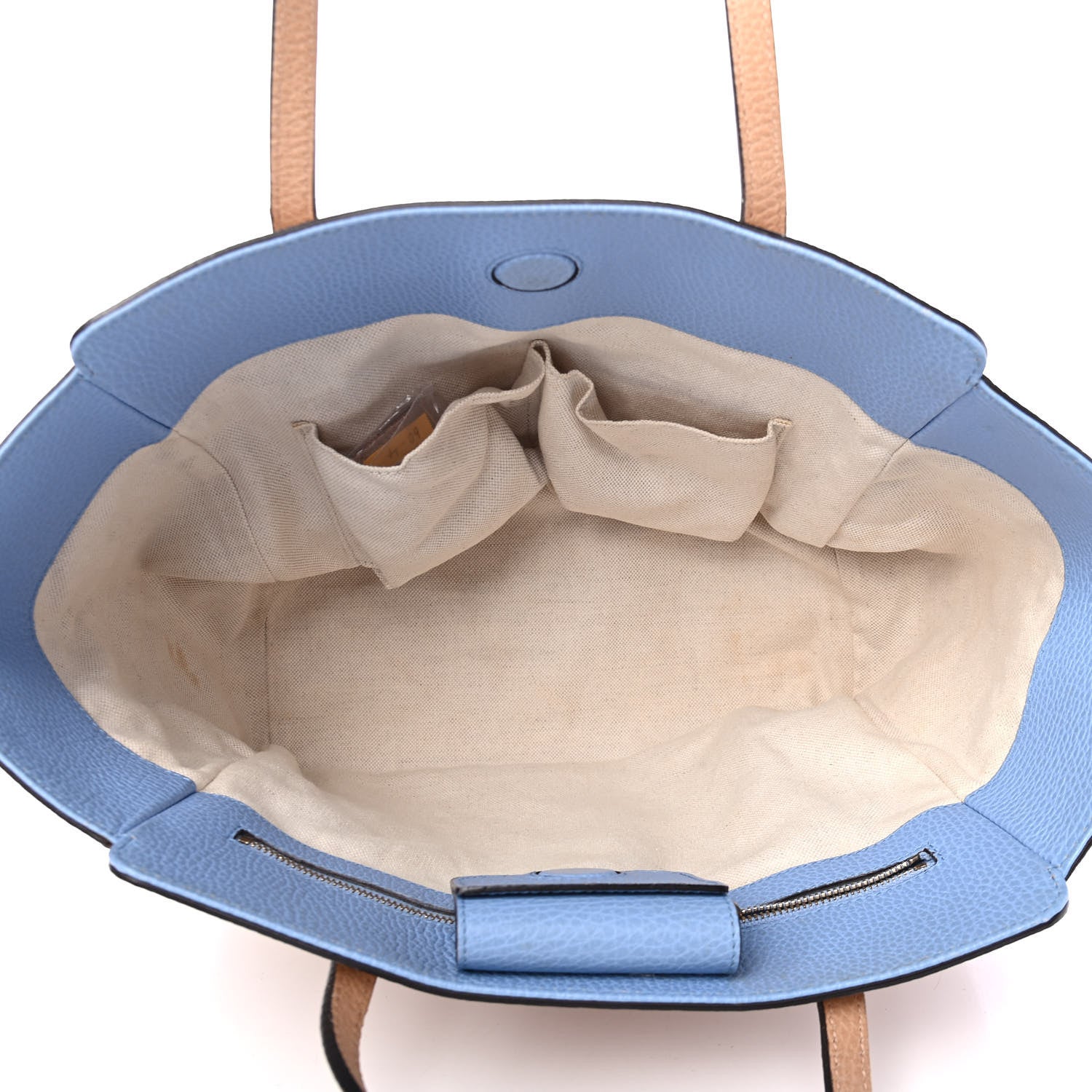 Gucci Dollar Calfskin Small Swing Tote Camelia Mineral Blue 5 of 5