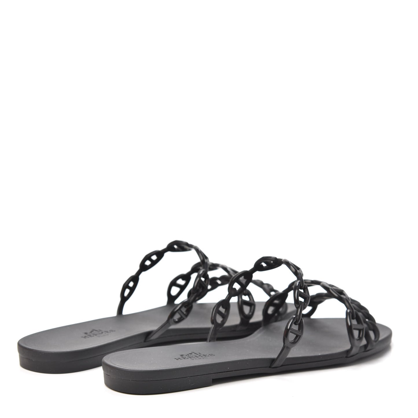 Rubber Chaine d'Ancre Rivage Sandals 37 Black