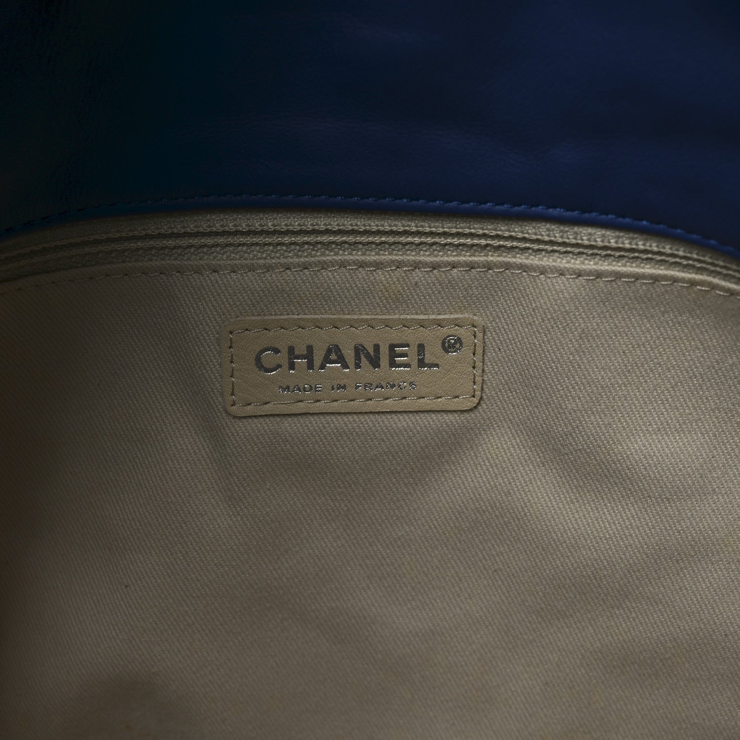 Chanel Calfskin Quilted French Riviera Hobo  Blue 6 of 10