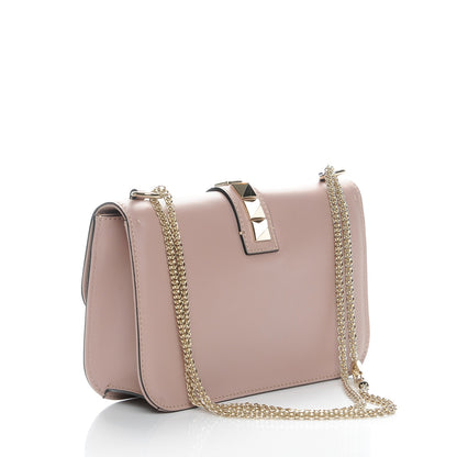 Valentino Garavani Vitello Medium Glam Lock Rockstud Flap Poudre 3 of 7