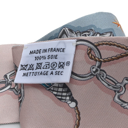 Hermes Silk C'est la Fete Twilly Bleu Glacier 3 of 3