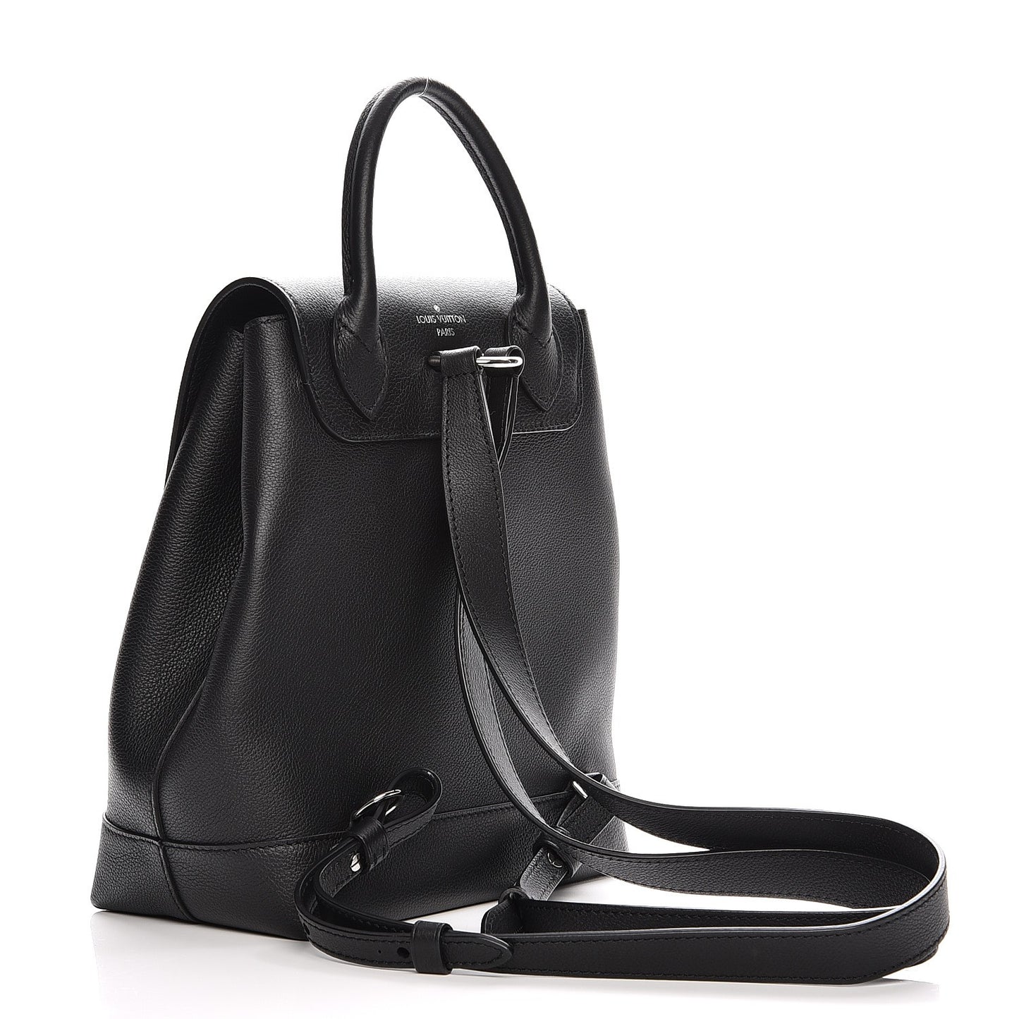 Calfskin Lockme Backpack Black