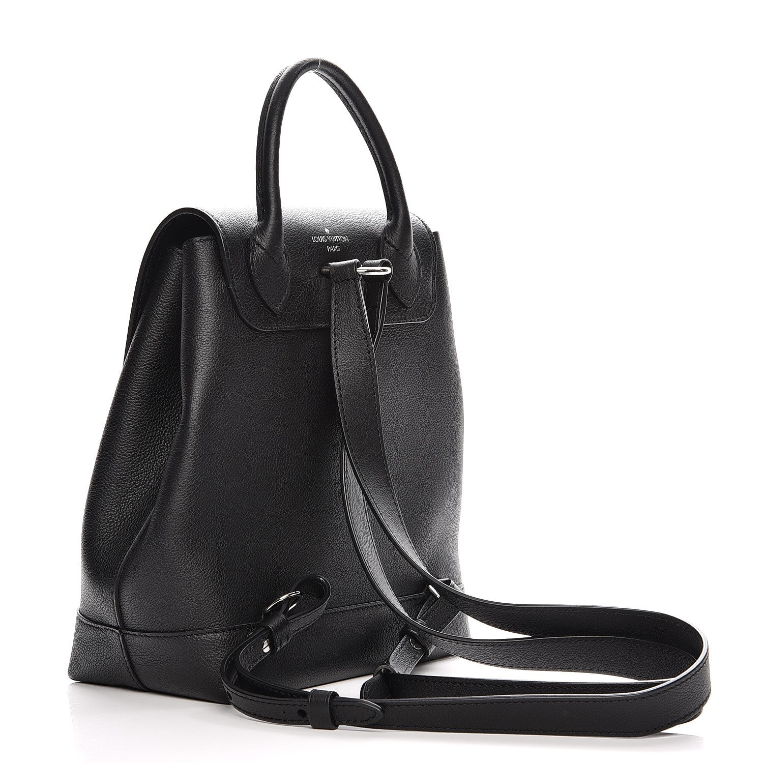 Louis Vuitton Calfskin Lockme Backpack Black 3 of 10