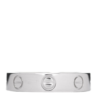 Cartier 18K White Gold Diamond 4mm LOVE Wedding Band Ring 48 4.5 3 of 4