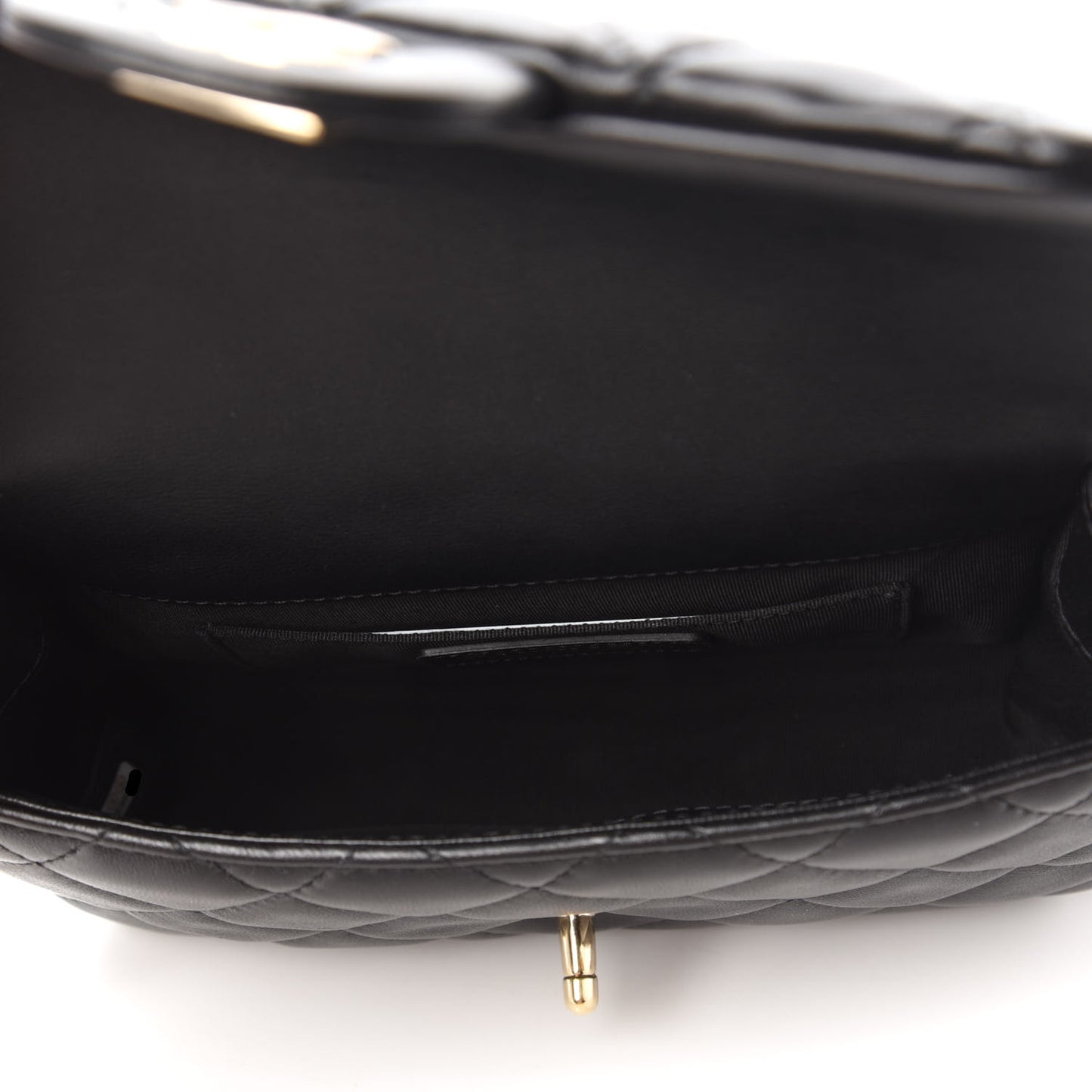 Lambskin Quilted Small My Precious Flap Black