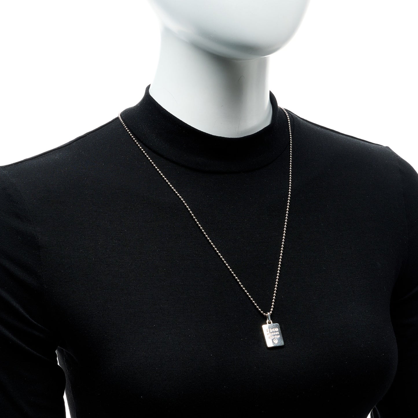 Sterling Silver 1837 Makers Square Pendant Necklace