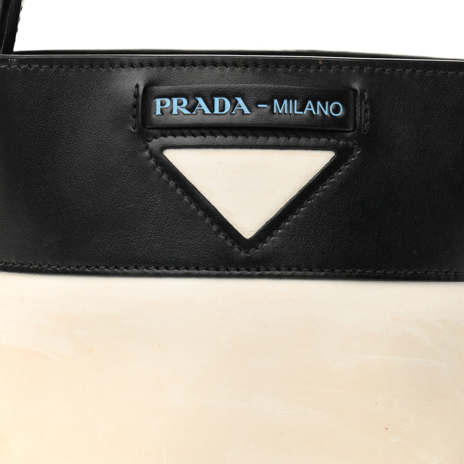 Prada City Calf Ouverture Bucket Bag Talco Black 8 of 11