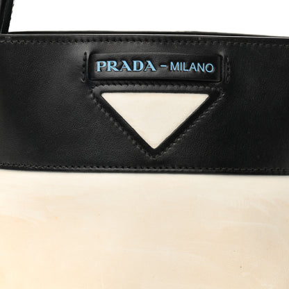 Prada City Calf Ouverture Bucket Bag Talco Black 8 of 11