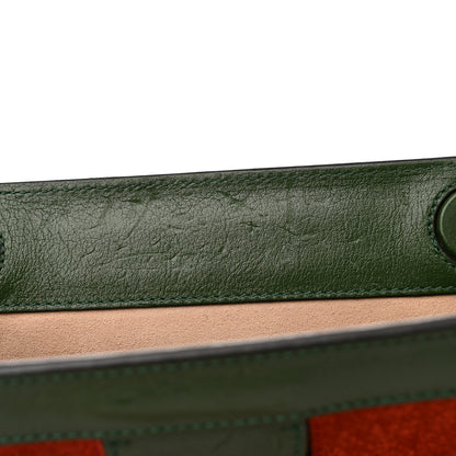 Gucci Suede Calfskin GG Web Small Ophidia Chain Shoulder Bag Brown Red Green 14 of 14