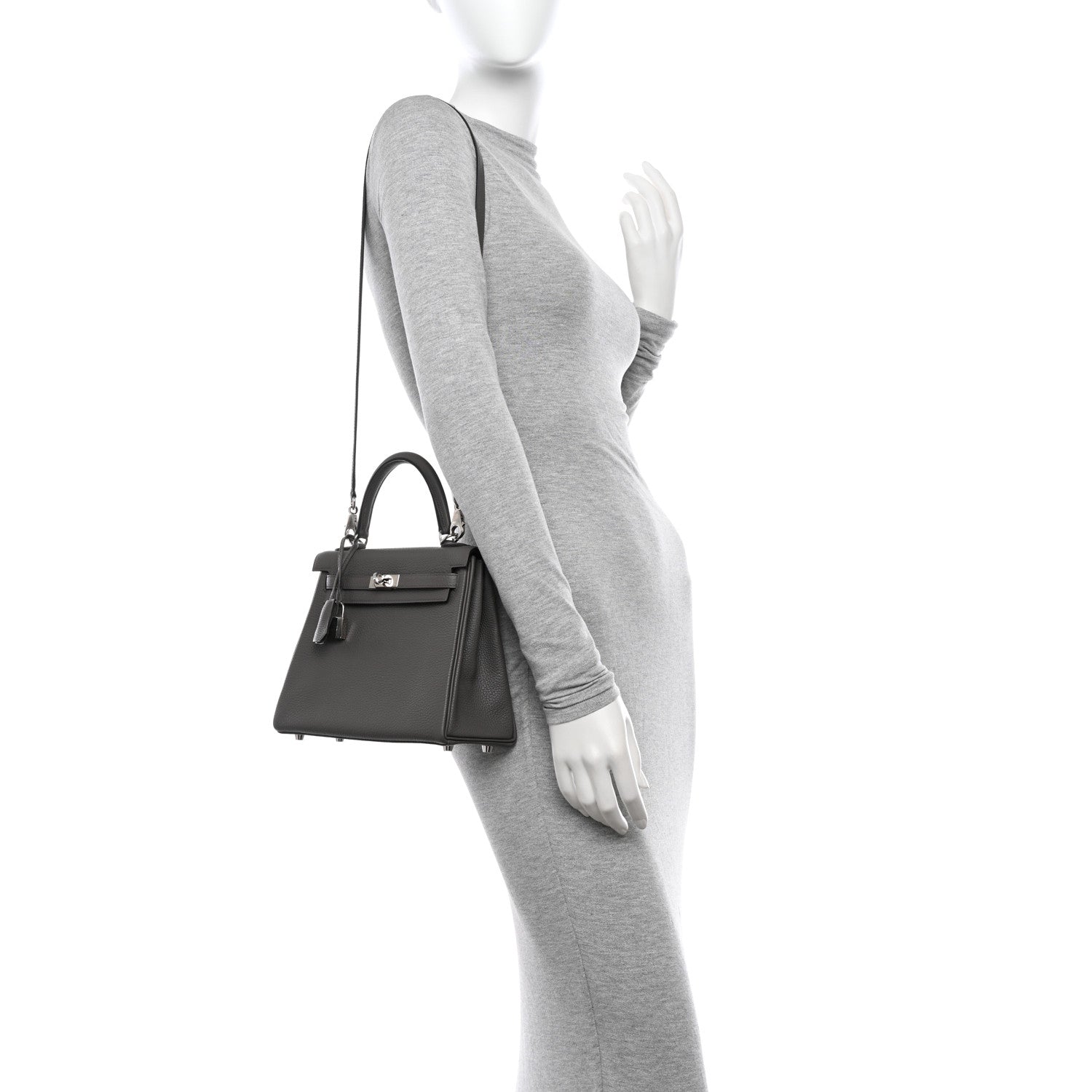 Hermes Togo Kelly Retourne 25 Etain 2 of 11