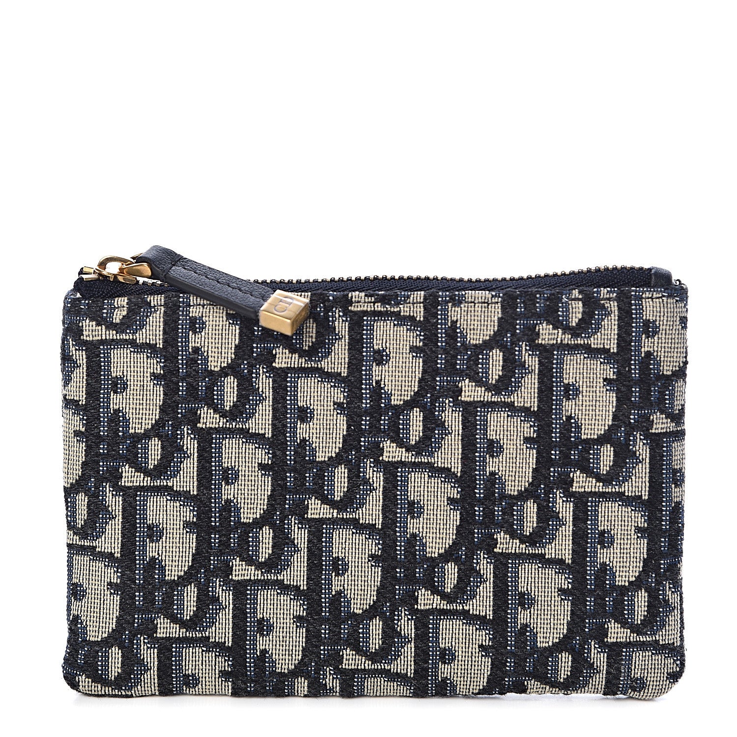 Christian Dior Oblique Zipped Card Holder Blue 1 of 6
