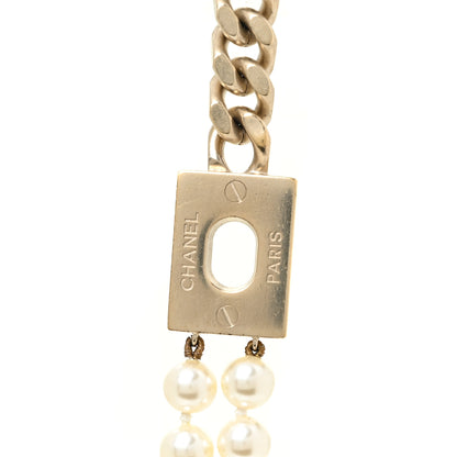 Chanel Pearl Chain CC Long Necklace Gold 5 of 6