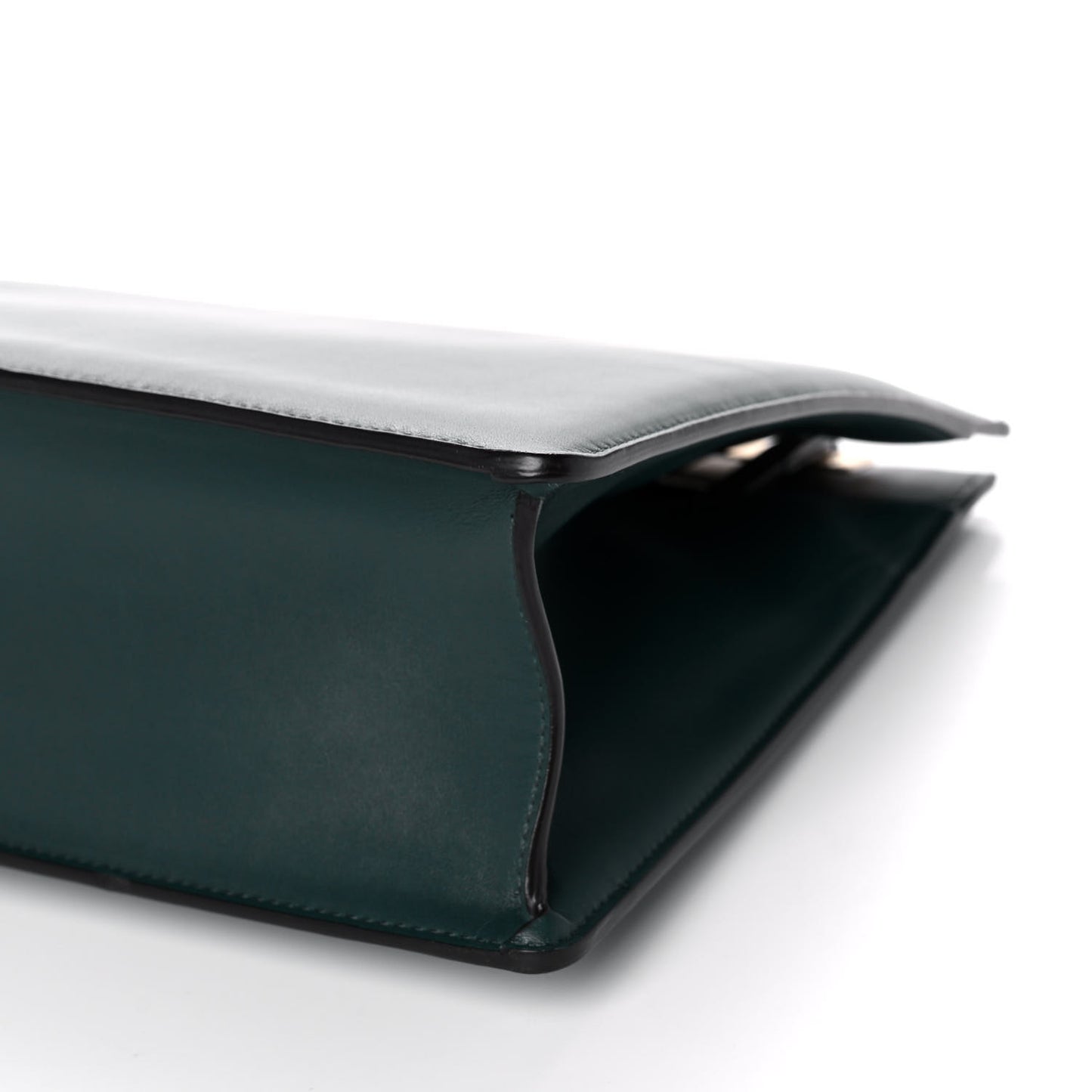 Smooth Calfskin Medium Clasp Shoulder Bag Forest