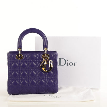Christian Dior Lambskin Cannage Medium Lady Dior Purple 5 of 8