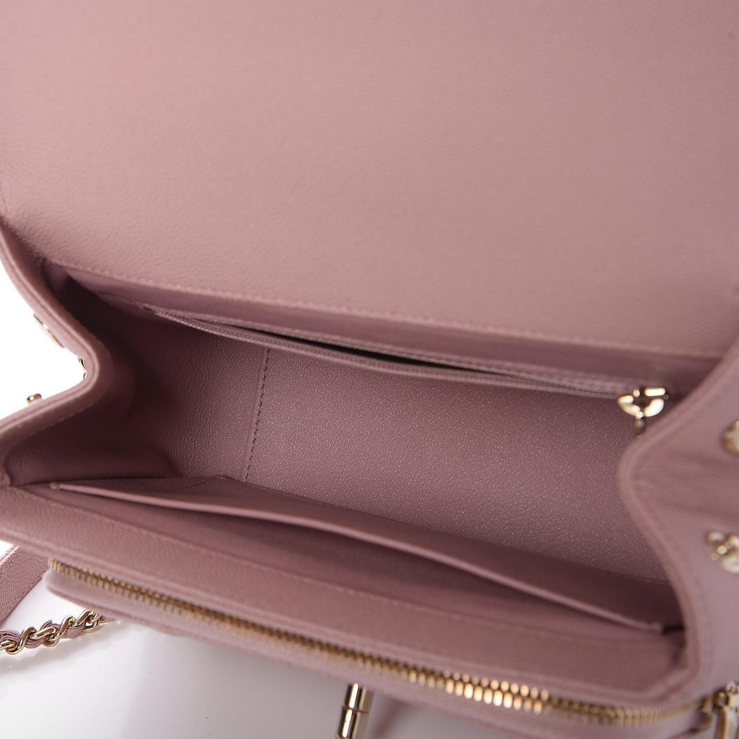 Caviar Quilted Small Business Affinity Flap Light Pink
