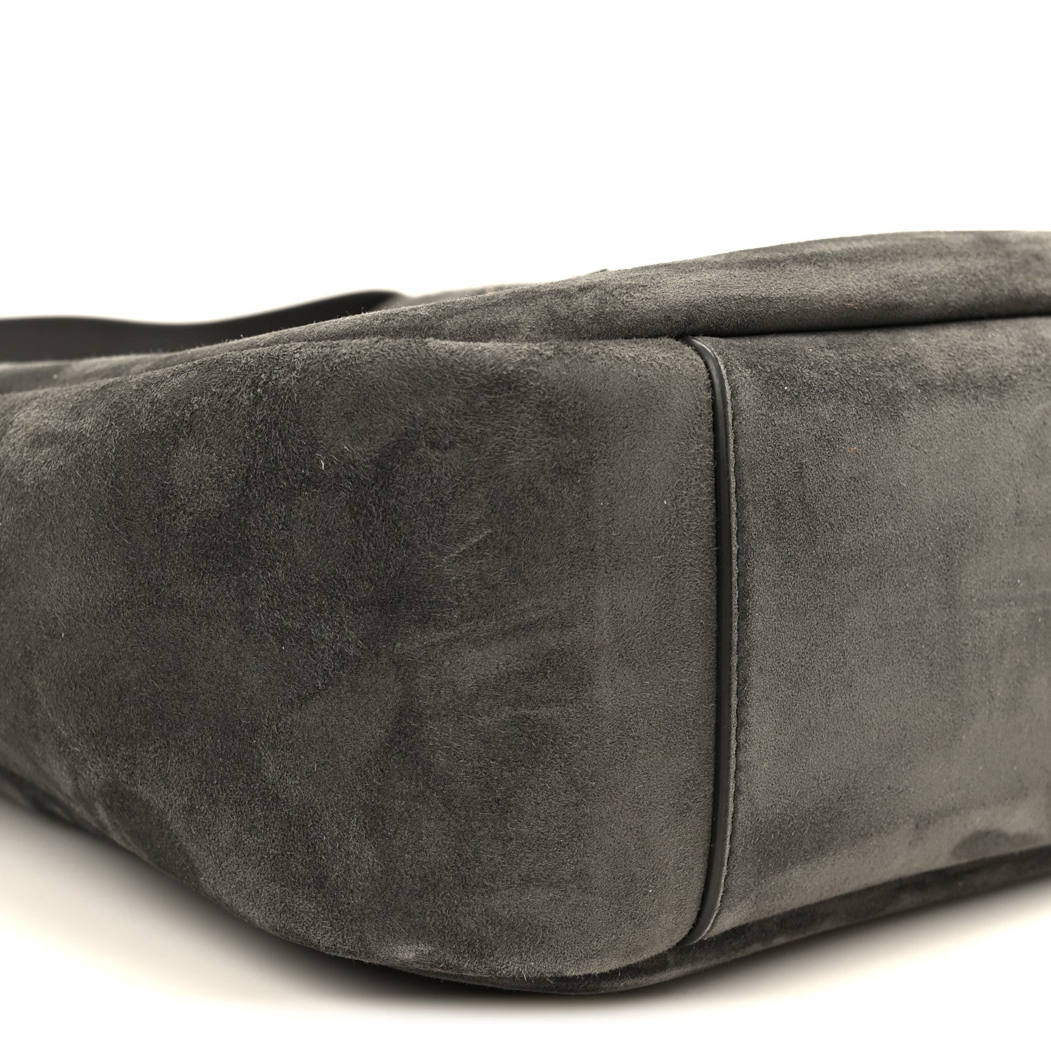 Saint Laurent Suede Small Le 5 A 7 Soft Hobo Urban Grey 13 of 14