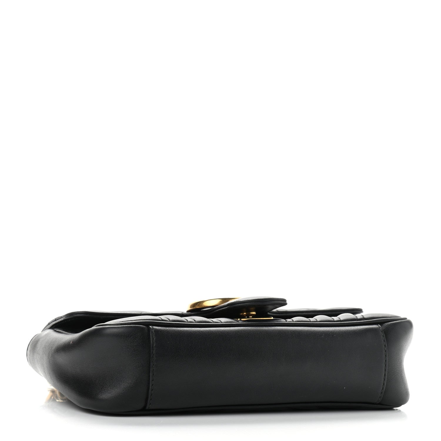 Gucci Calfskin Matelasse Mini GG Marmont Shoulder Bag Black 4 of 15