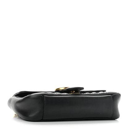 Gucci Calfskin Matelasse Mini GG Marmont Shoulder Bag Black 4 of 15