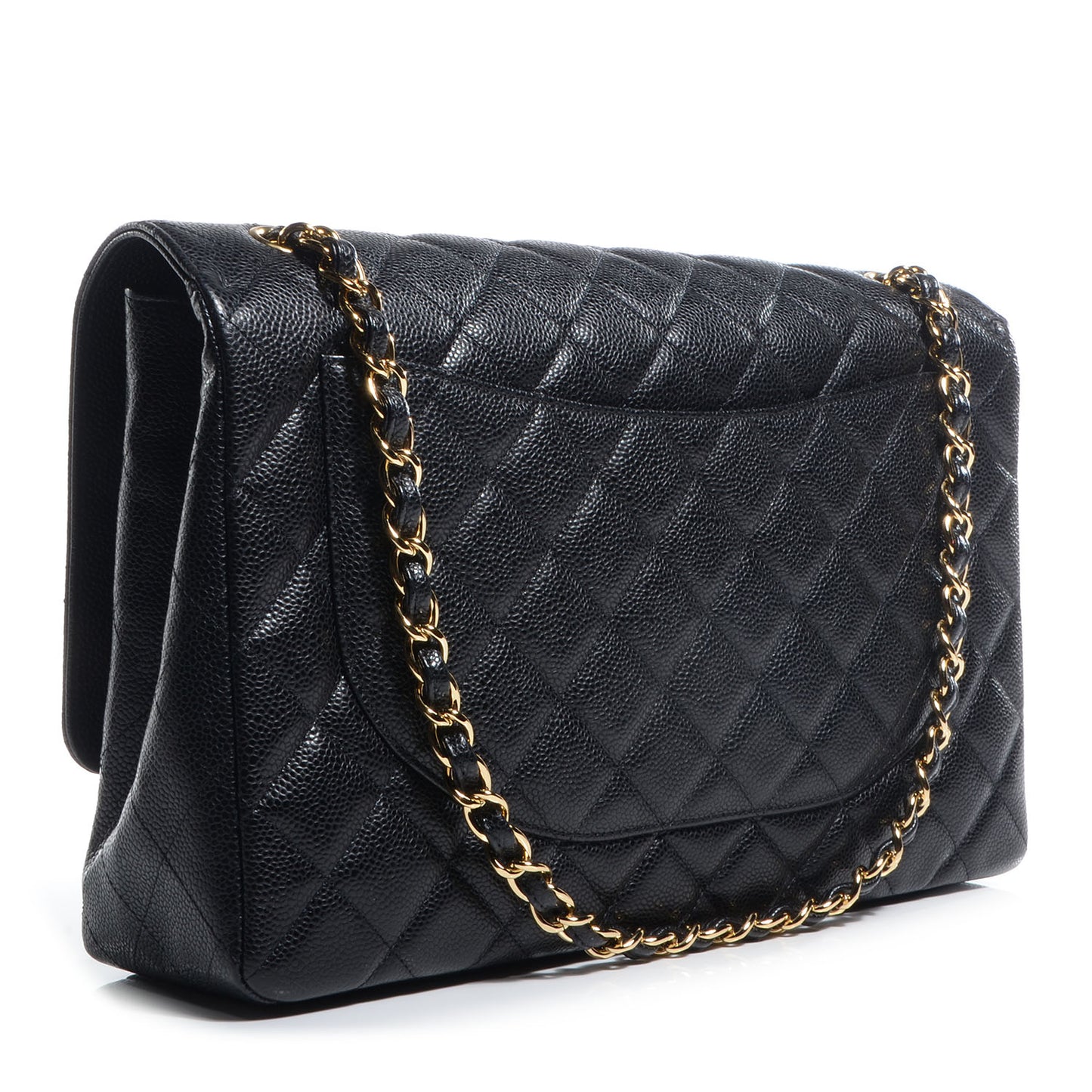 Caviar Maxi Single Flap Black