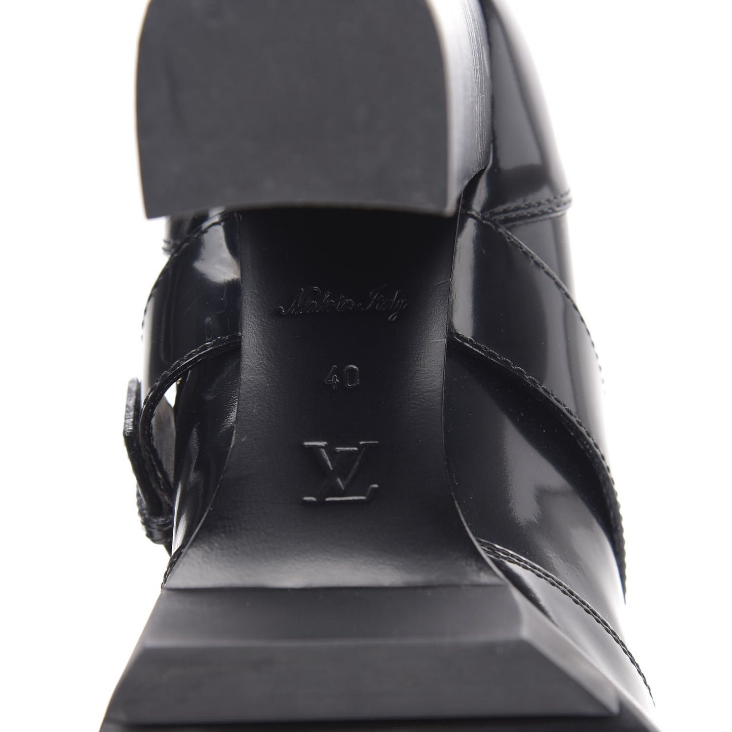 Patent Calfskin Star Trail Boots 40 Black