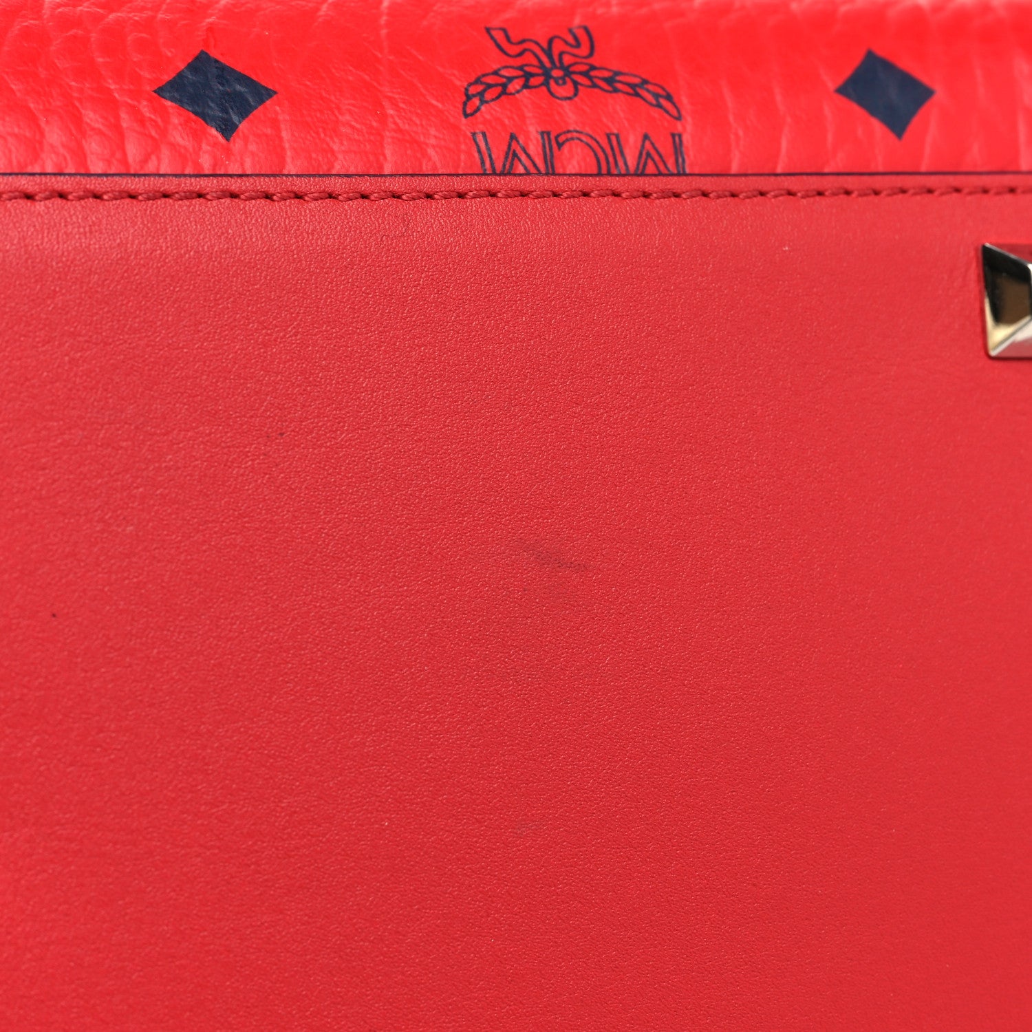 MCM Visetos Medium Essential Boston Bag Red 14 of 14