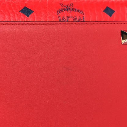MCM Visetos Medium Essential Boston Bag Red 14 of 14