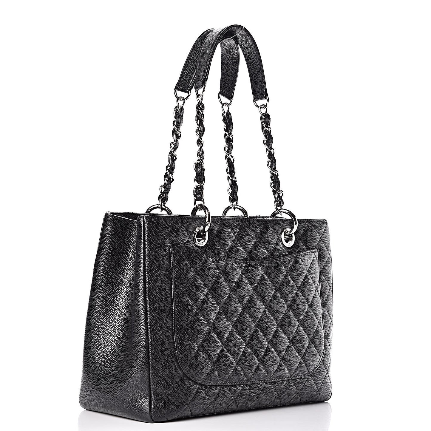 Caviar Quilted Grand Shopping Tote GST Black