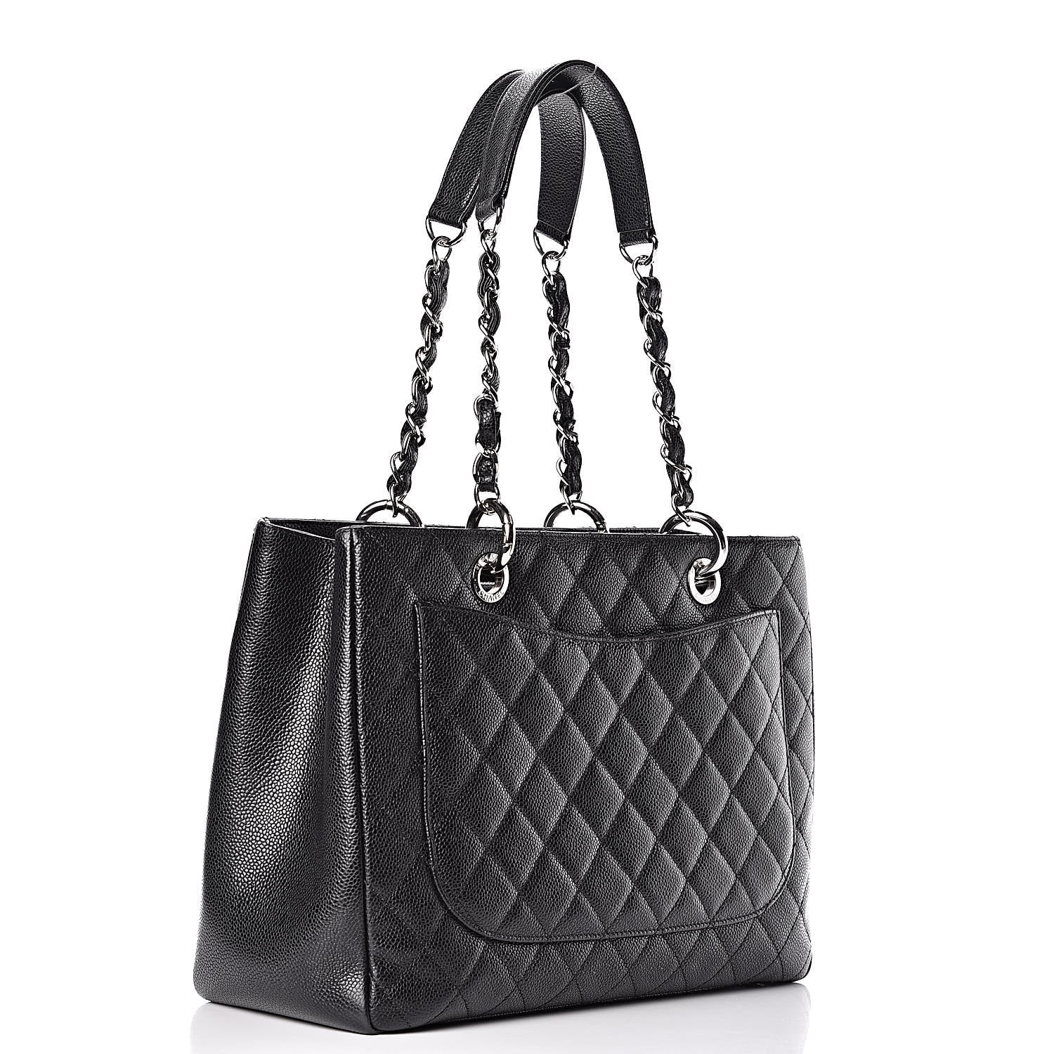 Chanel Caviar Quilted Grand Shopping Tote GST Black 3 of 15