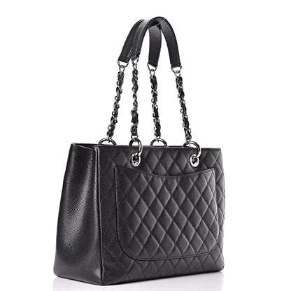 Chanel Caviar Quilted Grand Shopping Tote GST Black 3 of 15