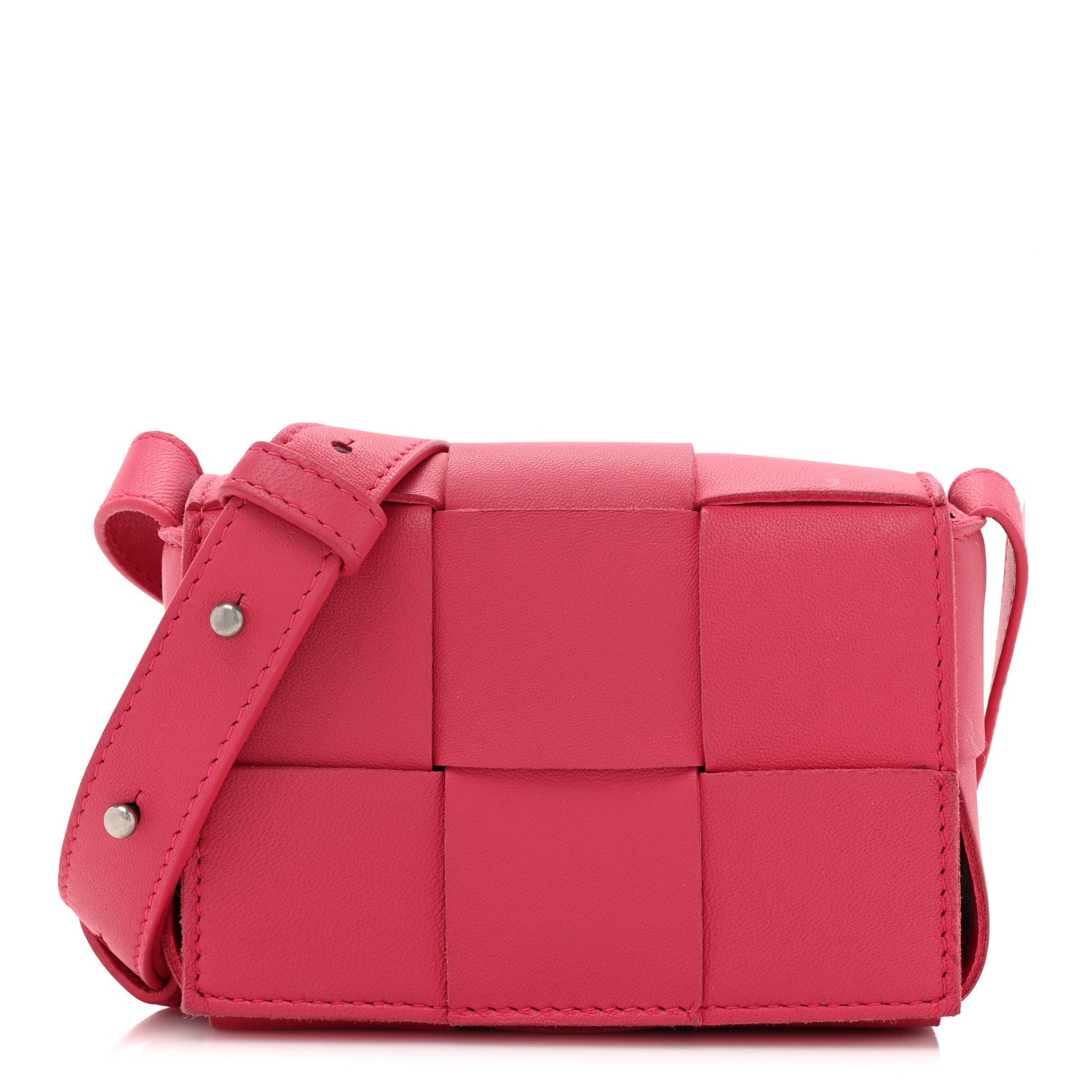 Bottega Veneta Lambskin Maxi Intrecciato Extra Mini Cassette Crossbody Bag Bon Bon 1 of 12