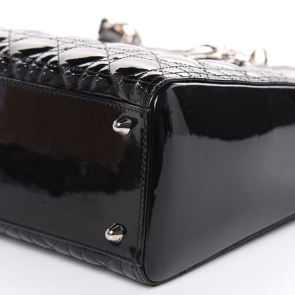 Christian Dior Patent Cannage Large Lady Dior Black 9 of 15