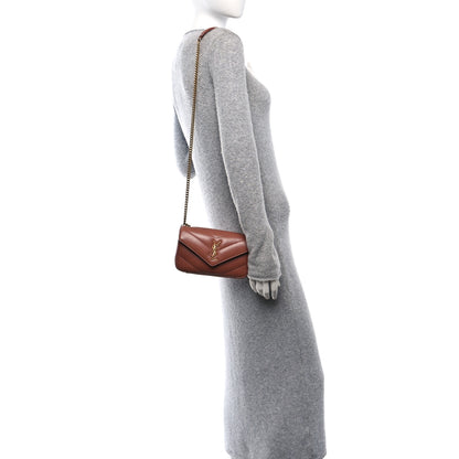 Saint Laurent Lambskin Chevron Quilted Mini Loulou Bag Hortensia 2 of 12