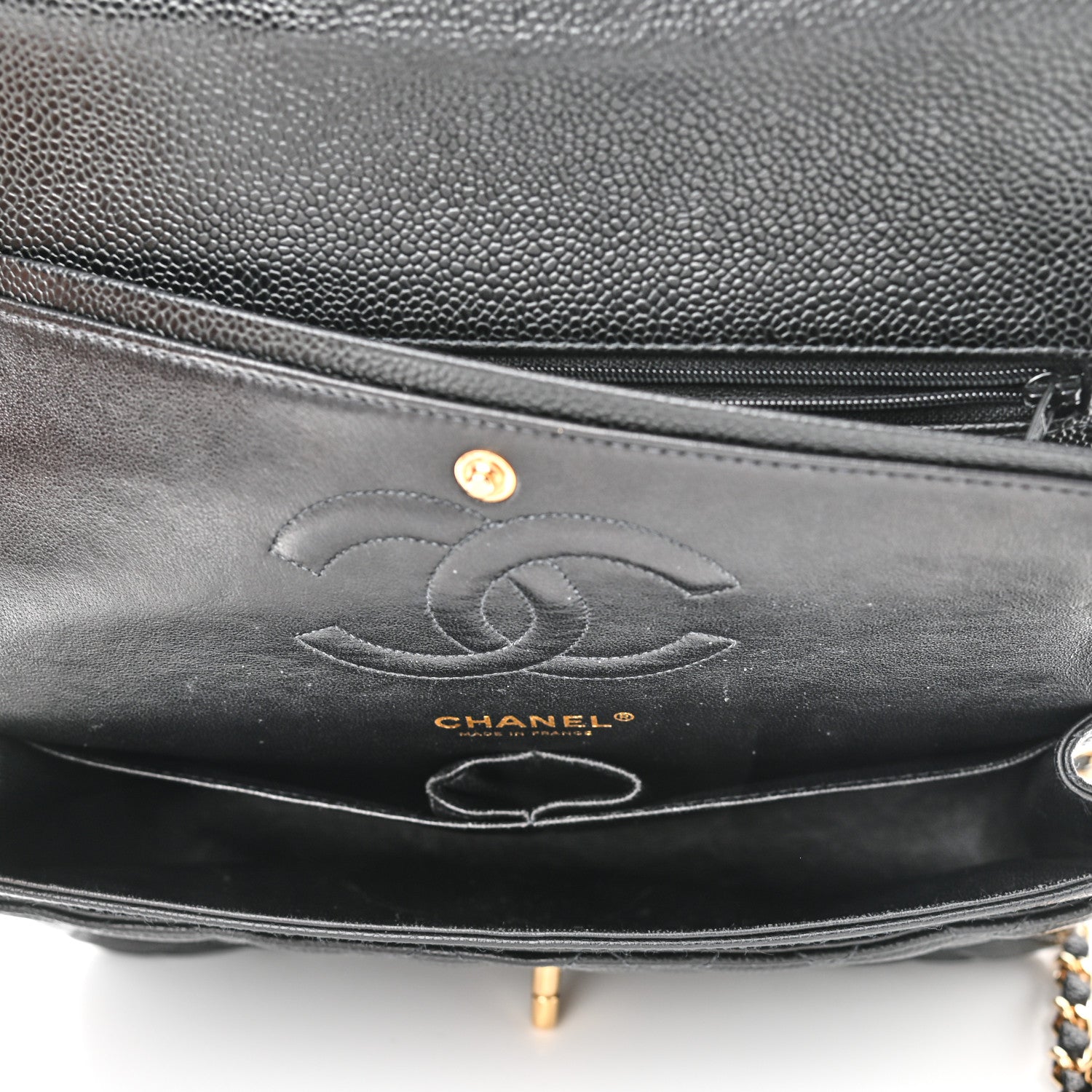 Chanel Caviar Quilted Medium Double Flap Black 5 of 15