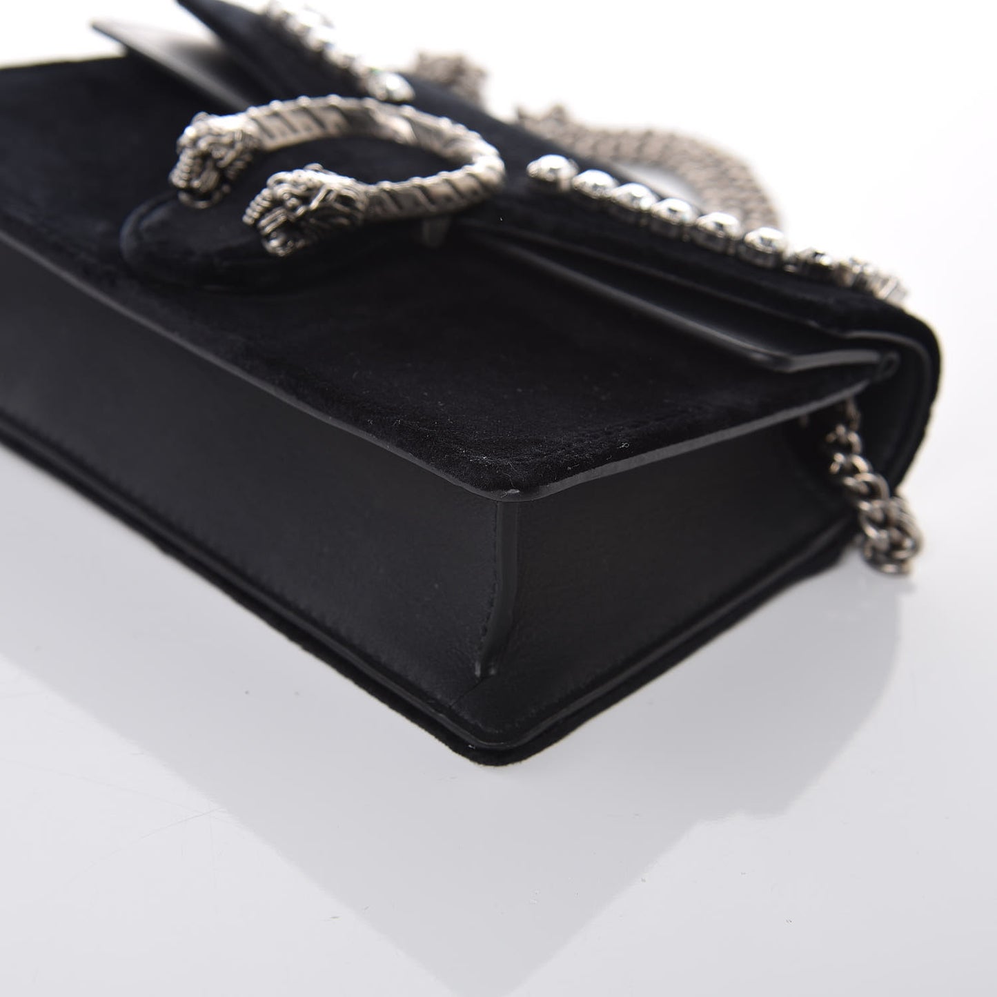 Velvet Crystal Super Mini Dionysus Shoulder Bag Black