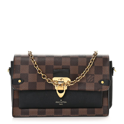 Louis Vuitton Damier Ebene Vavin Chain Wallet Black 1 of 10