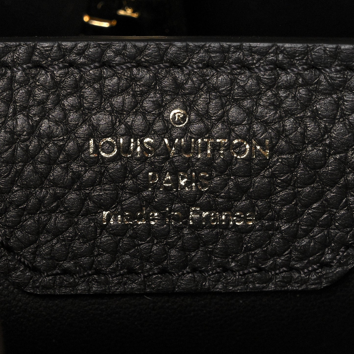 Taurillon Calfskin Karung Patchwork Capucines BB Black